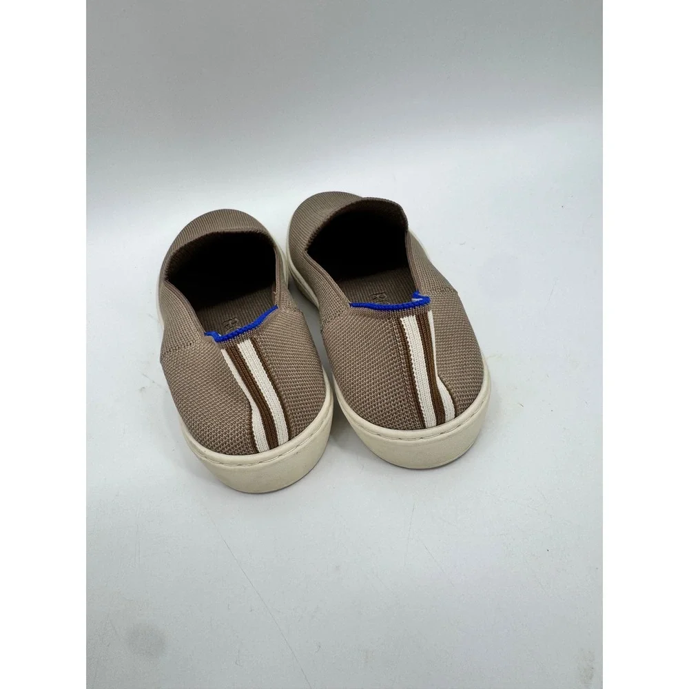 Rothy's The Sneaker Women 7 Taupe Knit Slip On Casual Sustainable Shoes